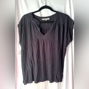 LOFT Navy Blue V-Neck Blouse NWOT